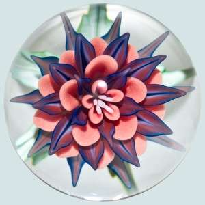 Glass Marble ~ John Kobuki ~ Multi Petal Flower  