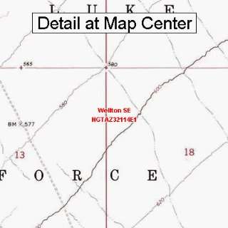   Topographic Quadrangle Map   Wellton SE, Arizona (Folded/Waterproof