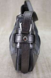 Burberry Shimmer Check Metallic Leather Small shoulder hobo bag $795 