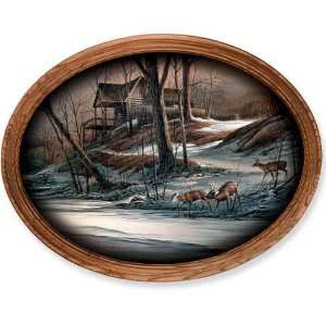  Terry Redlin   Changing Seasons   Winter Oval Collage 