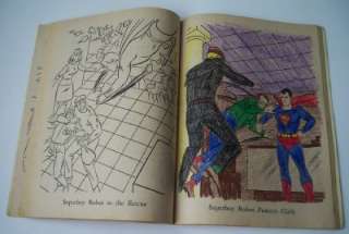 Vintage 1967 SUPER HERO COLORING BOOK Superboy Whitman  