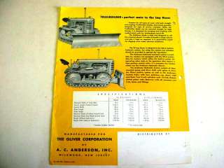 Oliver OC 6 Crawler Tractor Brochure 1955 2 Pages  