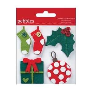 Pebbles Crafts Welcome Christmas Layered Felt Embellishments Icons 