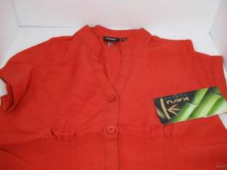Kavu Womens Blouse Shirt XS Organic Bamboo Ruby Red NWT $59  
