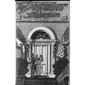    Cover of Popular Magazine,1919,Soldier,Welcome Home