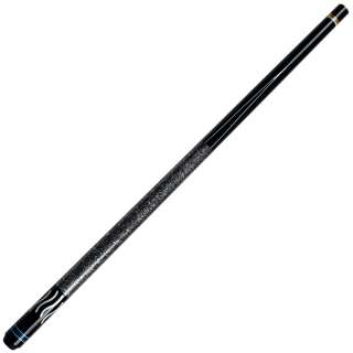 Black Wave Designer 2 Piece Pool Cue with Case   Brass Joints   Hard 