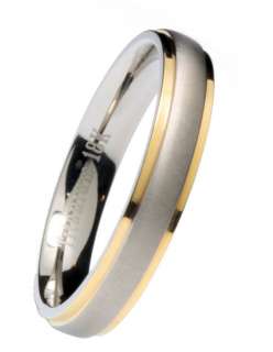 Titanium Ring With 18k Wedding Band 4mm Size 8.5  