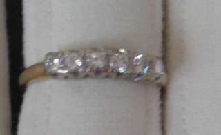 Vintage Estate 14K Gold Diamond Wedding Band or Pinky Ring  