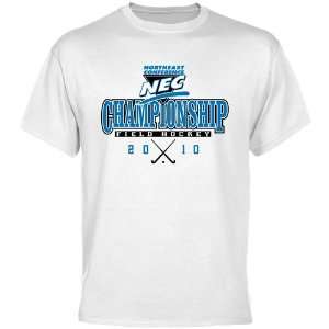   White NEC 2010 Field Hockey Championships T shirt