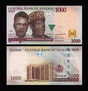NIGERIA ★ P36a 1000 NAIRA ★ 2005 ★★ SCARCE DATE 