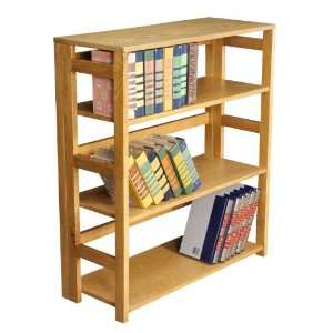  Regency Seating Oak 34 Inch High Folding Bookcase, Medium 