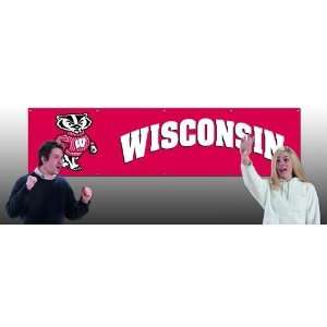  Wisconsin Badgers 8ft Embroidered Banner Flag House 
