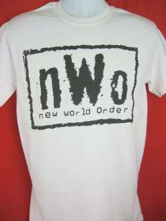 nWo New World Order Black Logo White WCW T shirt New  