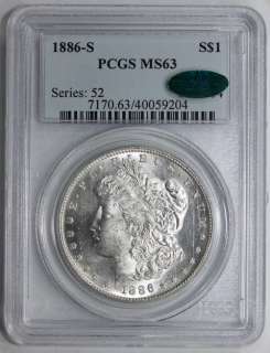   SILVER DOLLAR MS 63 PCGS CAC (#9204) Choice Certified Coin  