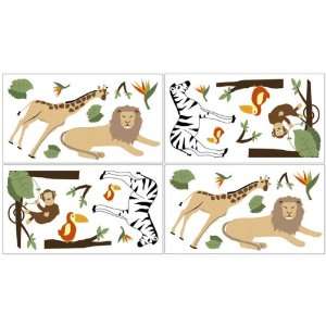 Jungle Adventure Wall Decals   Set of 4 Sheets