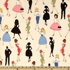   Wide Girls Just Want To Have Fun Career Women Cream Fabric By The Yard
