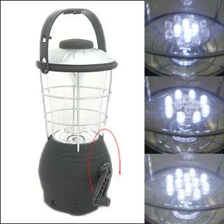 12 Super Bright LED Light,Battery Free Crank Lantern  