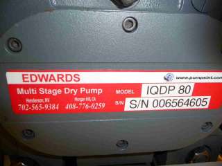 Edwards IQDP80 Dry Vacuum Pump Rebuilt  
