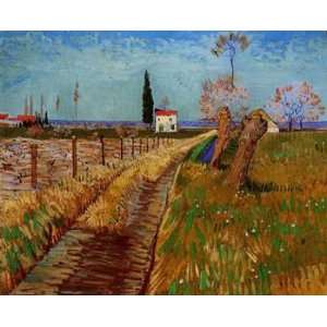  12X16 inch Van Gogh Canvas Art Path Through a Field with 