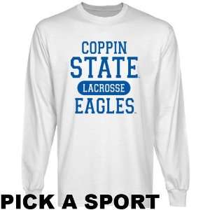 Coppin State Eagles White Custom Sport Long Sleeve T shirt    