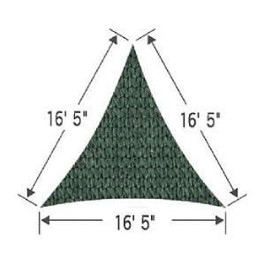  New 16.5x 16.5 Triangle Sun Sail Shade Cool Color Green 