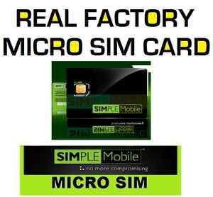 Micro SIM CARD SIMPLE MOBILE KIT for iPhone4 * NEW  