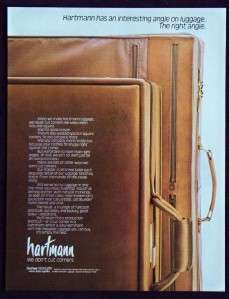 1983 Hartmann Luggage Vanity Fair Magazine Print Ad  