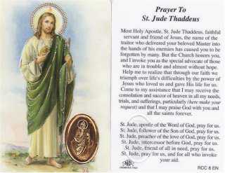 Prayer to St Saint Jude Thaddeus Most Holy Apostle Catholic Card 