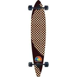  San Clemente Bamboo Wave Check Complete Longboard Skateboard 