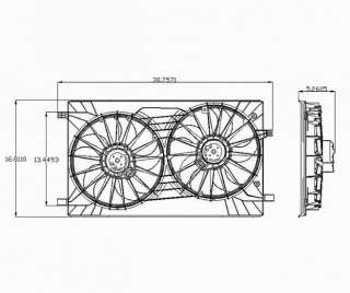 Radiator & A/C Condenser Cooling Fan w/ motor & shroud  
