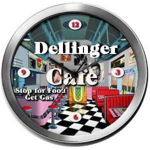  DELLINGER 14 Inch Cafe Metal Clock Quartz Movement 