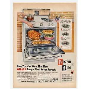  1958 Western Auto Wizard Range Uni Matic Burner Print Ad 