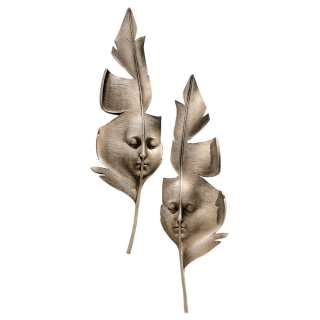 21 Italian Carnival Venetian Greenmen Feather Wall Mask Art Deco   2 