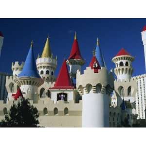  Coloured Turrets of the Excalibur Hotel and Casino in Las Vegas 