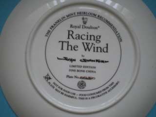 Franklin Mint Racing The Wind Royal Doulton Plate  