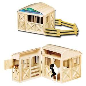  Wood Folding Barn Horse Stable Toy