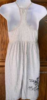 FOX RIDERS GIRLS~ HEATHER GRAY LUXE ROSES & CHAINS SUN DRESS L  