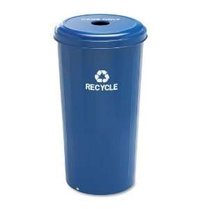 Tall Recycling Receptacle for Cans, Round, Steel, 20 gal, Recycling 