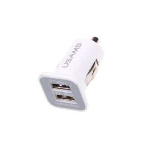  Dual USB In Car Charger For iPhone 3G 4 4S iPod Touch iPad Galaxy Tab