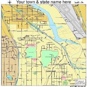Street & Road Map of Riverton Boulevard Park, Washington WA   Printed 