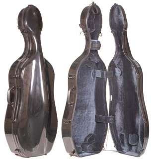 Eastman Carbon Fiber Hybrid CLK2 4/4 Cello Case Gloss Black Exterior 