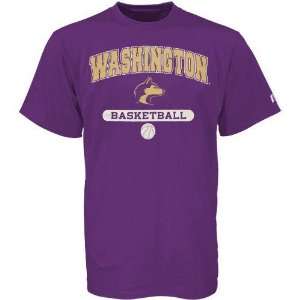 Russell Washington Huskies Purple Basketball T shirt (X Large)  
