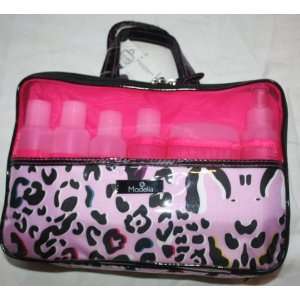  Modella Cheetah Weekender Travel Bag with 6 Travel Bottles 