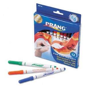Dixon 80714   Prang Washable Markers, Fine Point, 12 Assorted Colors 