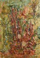 Antique European abstract expressionism oil painting  