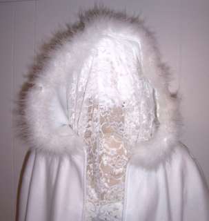 White Wedding Cape Soft Boa Feather Trim Bridal Cloak  