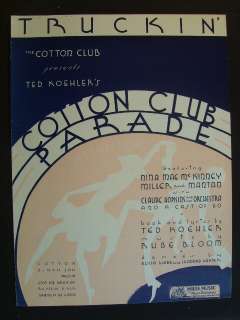 1935 Truckin COTTON CLUB PARADE Sheet Music  