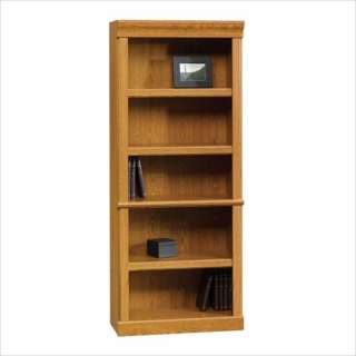 Sauder 5 Shelves Orchard Hills Wood Bookshelf in Carolina Oak Finish 