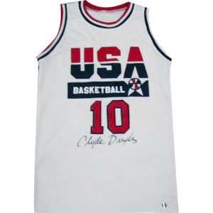  Clyde Drexler USA Autographed Olympics Dream Team Jersey 
