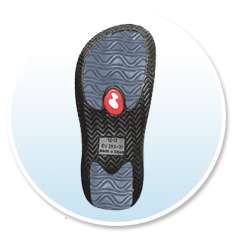Holeys patent pending slip resistant thermo rubber sole for increased 